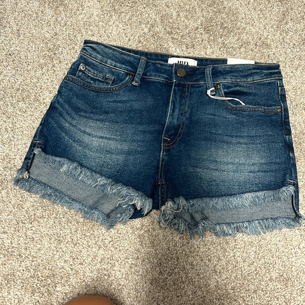 Women’s denim shorts - dark wash